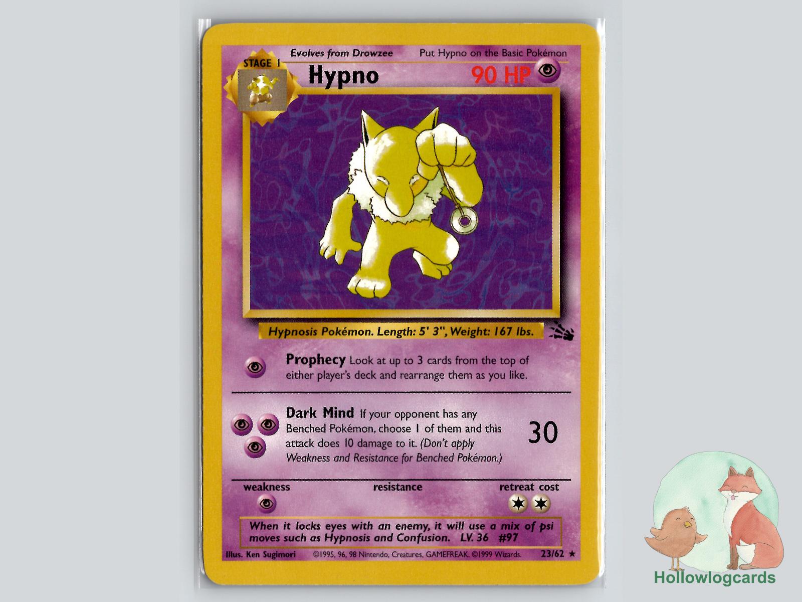 Hypno (23/62) - Fossil Pokémon Card