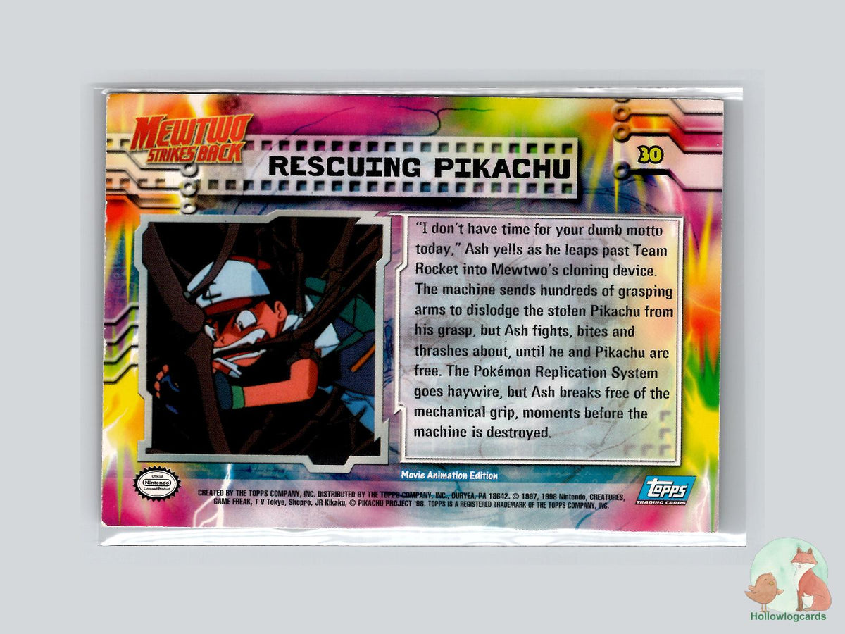 Rescuing Pikachu (#30) - Chrome - Topps Mewtwo Strikes Back