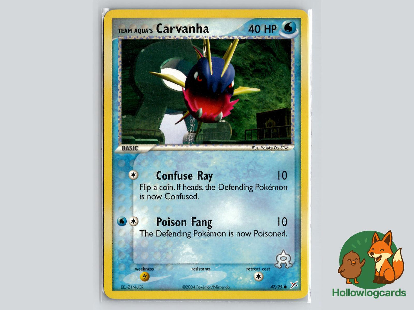 Team Aqua's Carvanha (47/95) - Team Magma vs Team Aqua Pokémon Card