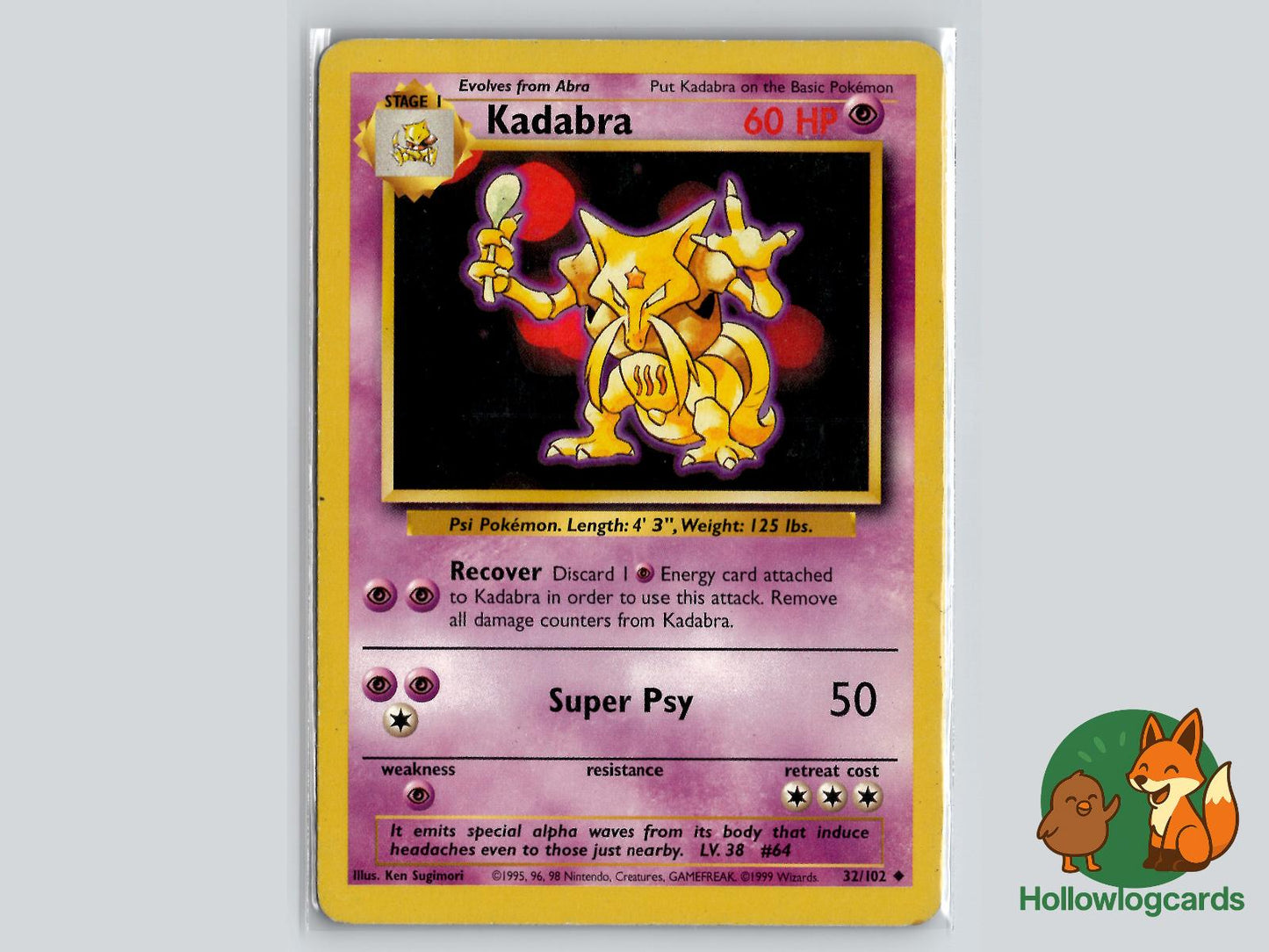 Kadabra (32/102) - Base Pokémon Card
