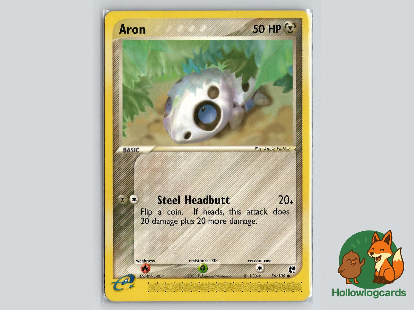 Aron (56/100) - Sandstorm Pokémon Card