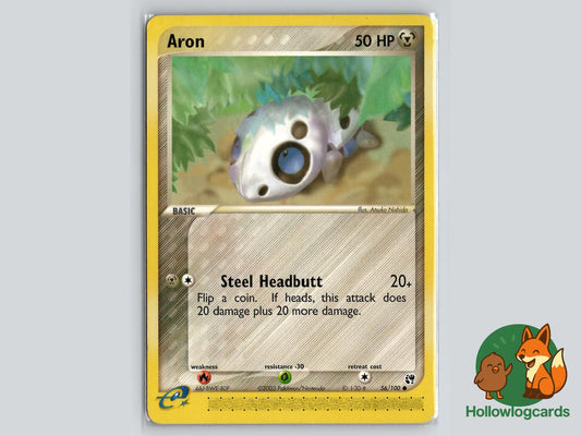 Aron (56/100) - Sandstorm Pokémon Card
