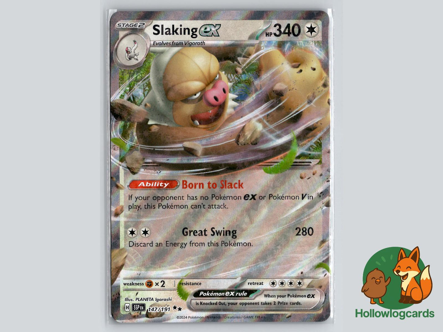 Slaking ex (147/191) - Surging Sparks Pokémon Card