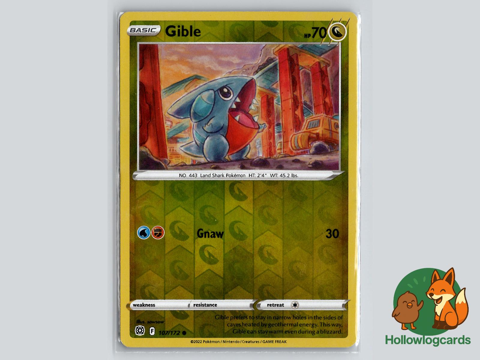 Gible (107/172) - Brilliant Stars Pokémon Card