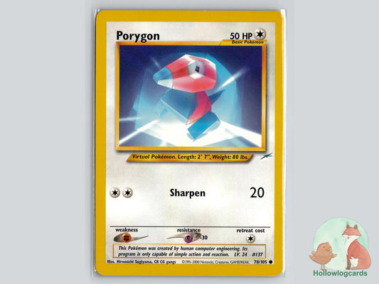 Porygon (78/105) - Neo Destiny Pokémon Card