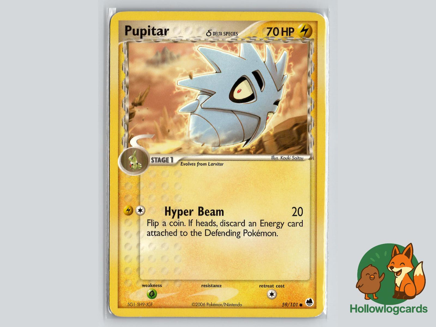 Pupitar (59/101) - Dragon Frontiers Pokémon Card