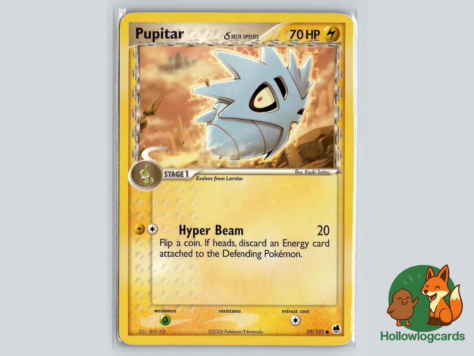 Pupitar (59/101) - Dragon Frontiers Pokémon Card