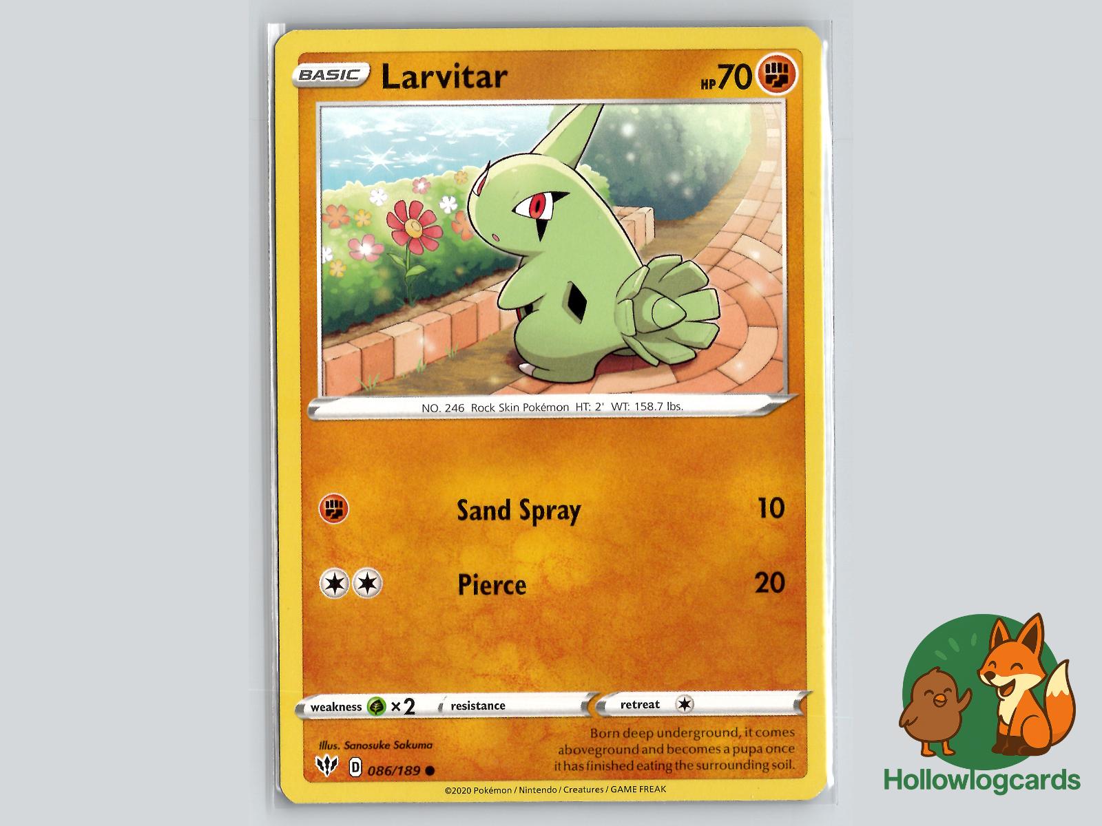 Larvitar (086/189) - Darkness Ablaze Pokémon Card