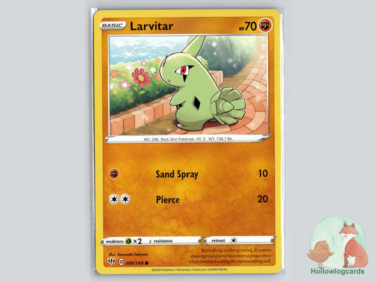 Larvitar (086/189) - Darkness Ablaze Pokémon Card