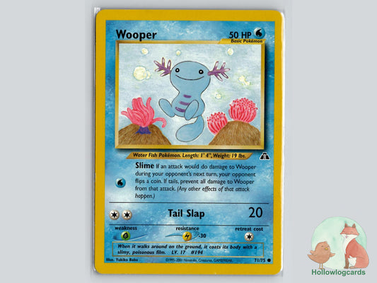 Wooper (71/75) - Neo Discovery Pokémon Card