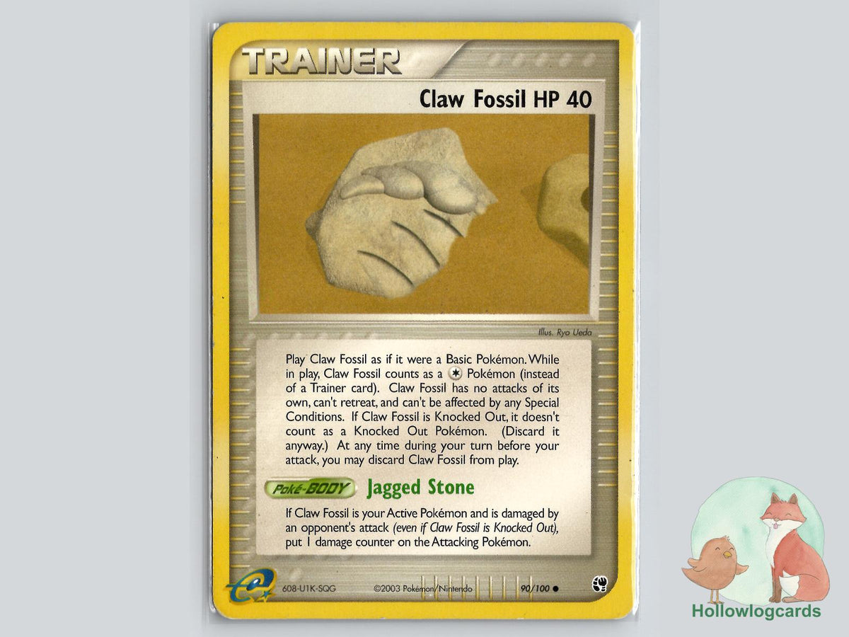 Claw Fossil (90/100) - Sandstorm Pokémon Card