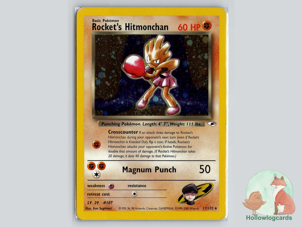 Rocket's Hitmonchan (11/132) - Gym Heroes Pokémon Card