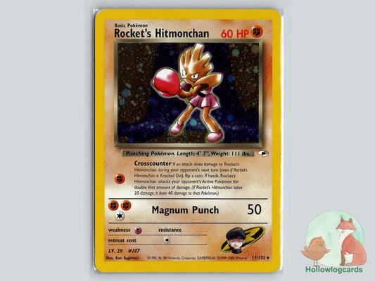 Rocket's Hitmonchan (11/132) - Gym Heroes Pokémon Card