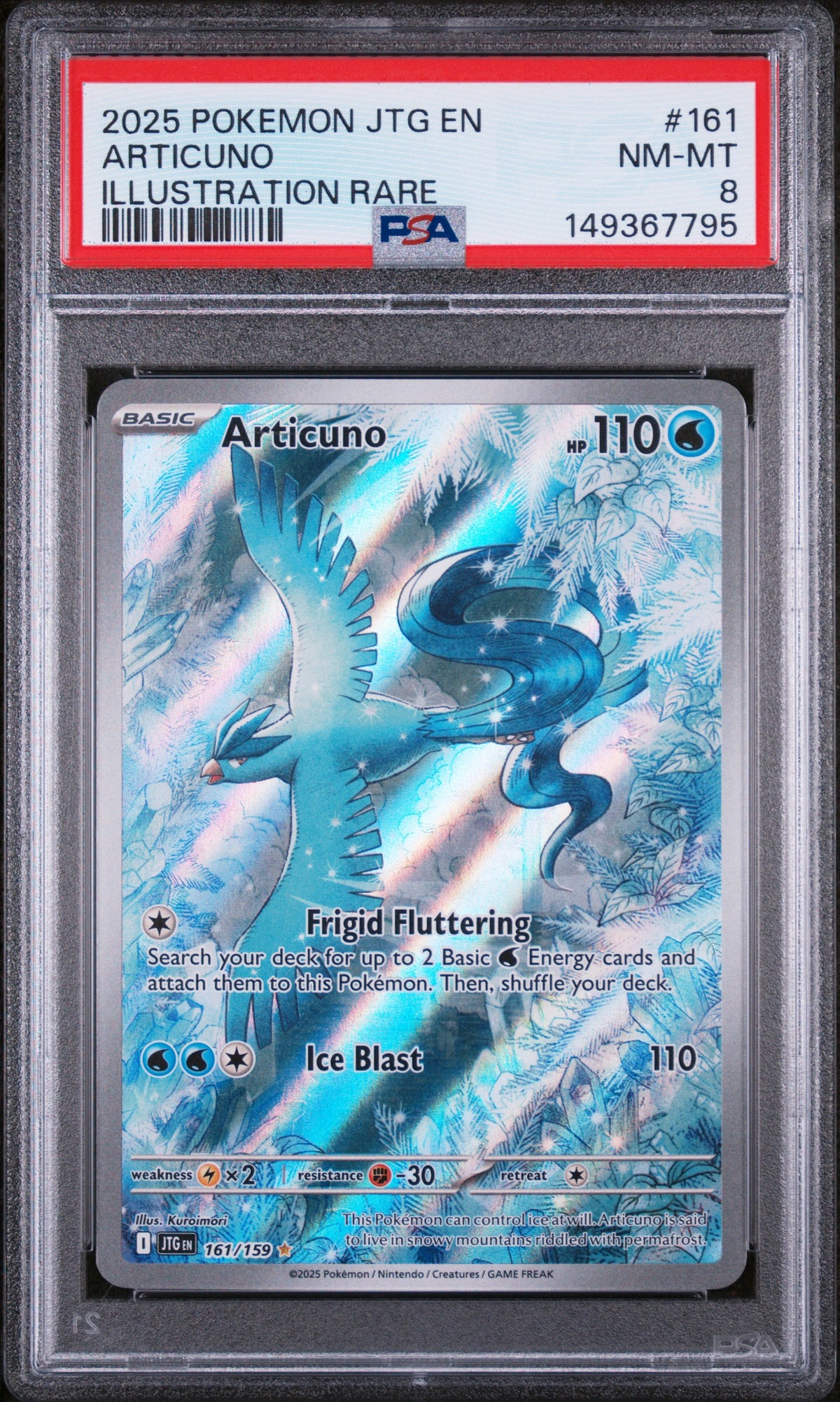 Graded Articuno (161/159) Illustration Rare Journey Together - PSA Nm-Mt 8