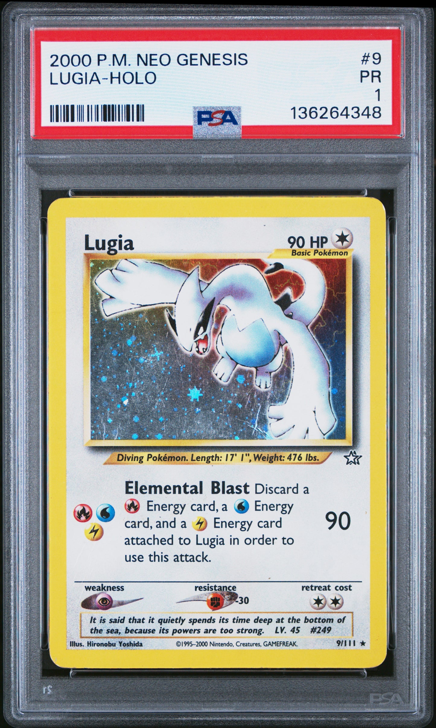 Graded Lugia Holo (9/111) - NEO GENESIS Pokémon Card
