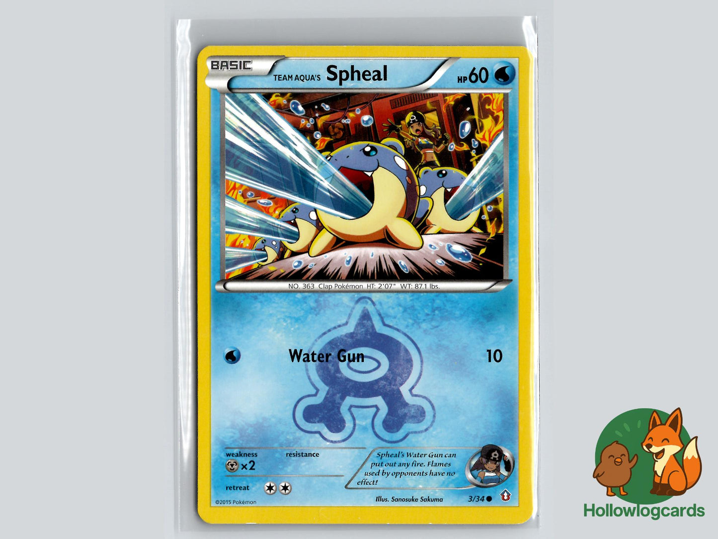 Team Aqua's Spheal (3/34) - Double Crisis Pokémon Card