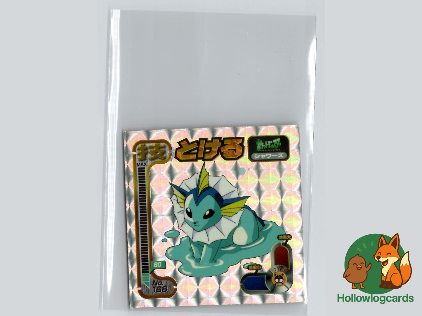 Vaporeon Prism Holo - Bonds End of Time Pokémon Card