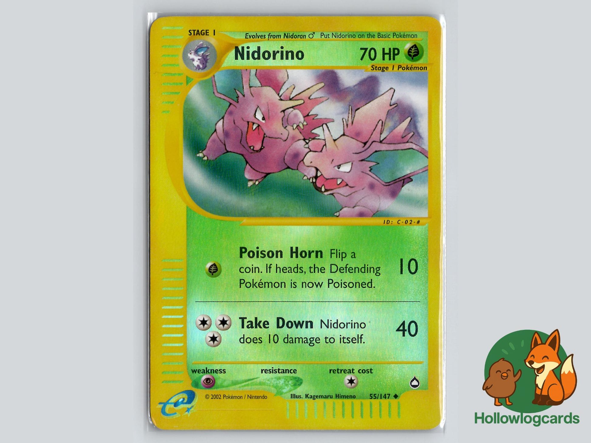 Nidorino (55/147) - Aquapolis Pokémon Card
