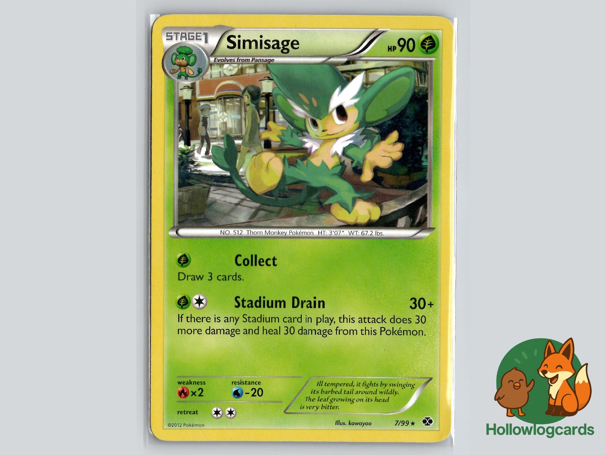 Simisage (7/99) - Next Destinies Pokémon Card