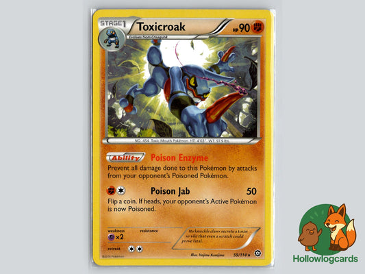 Toxicroak (59/114) - Steam Siege Pokémon Card