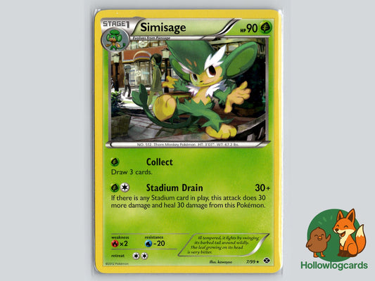 Simisage (7/99) - Next Destinies Pokémon Card