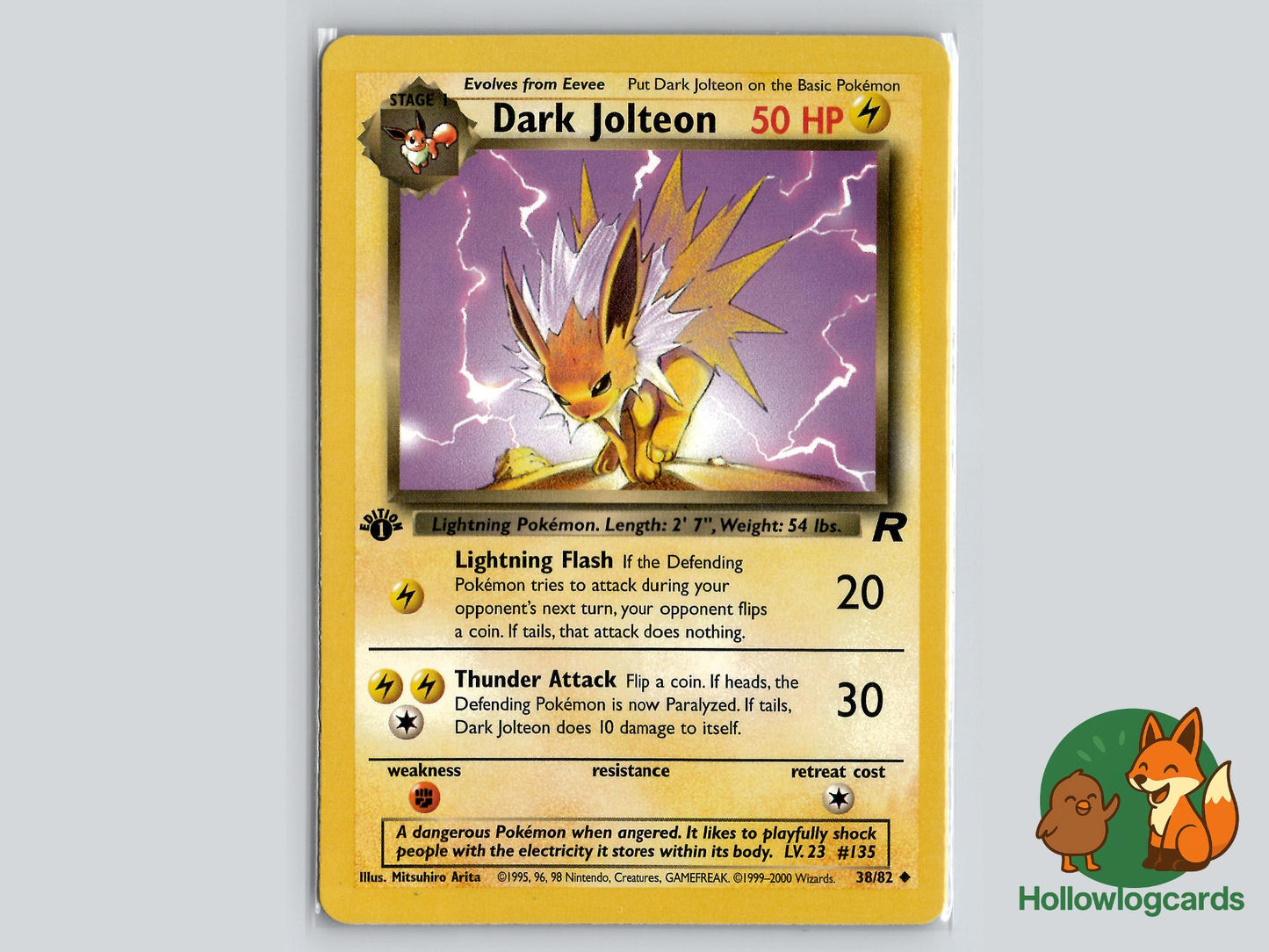 1st Edition Dark Jolteon (38/82) - Team Rocket Pokémon Card