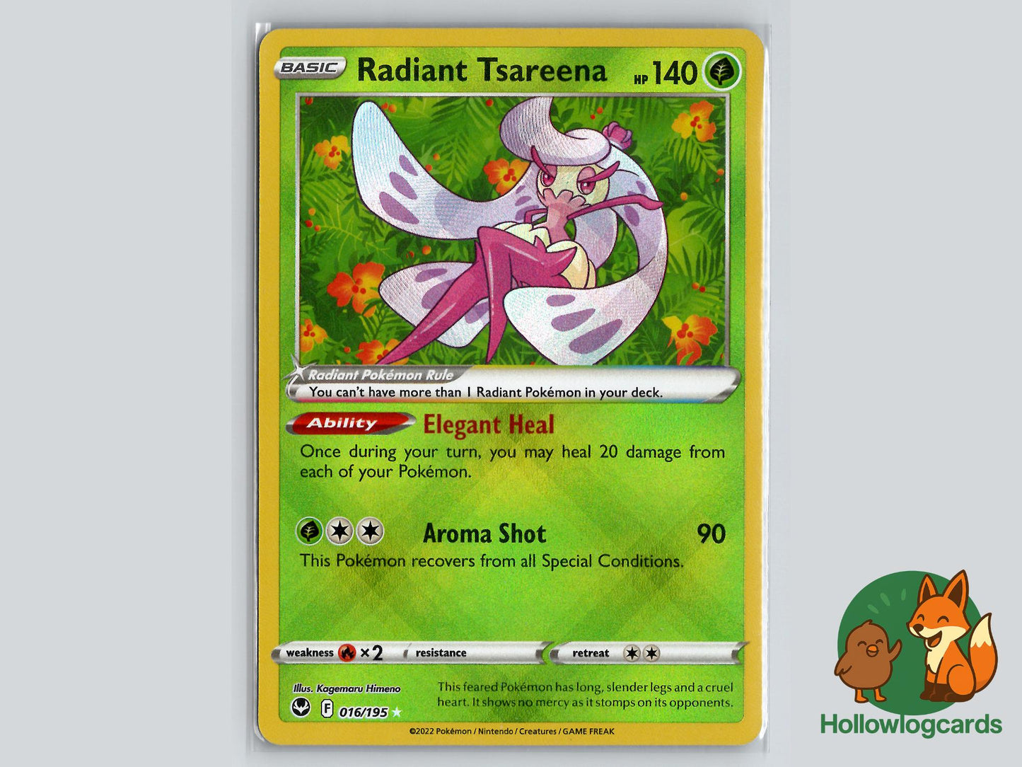 Radiant Tsareena (016/195) - Silver Tempest Pokémon Card