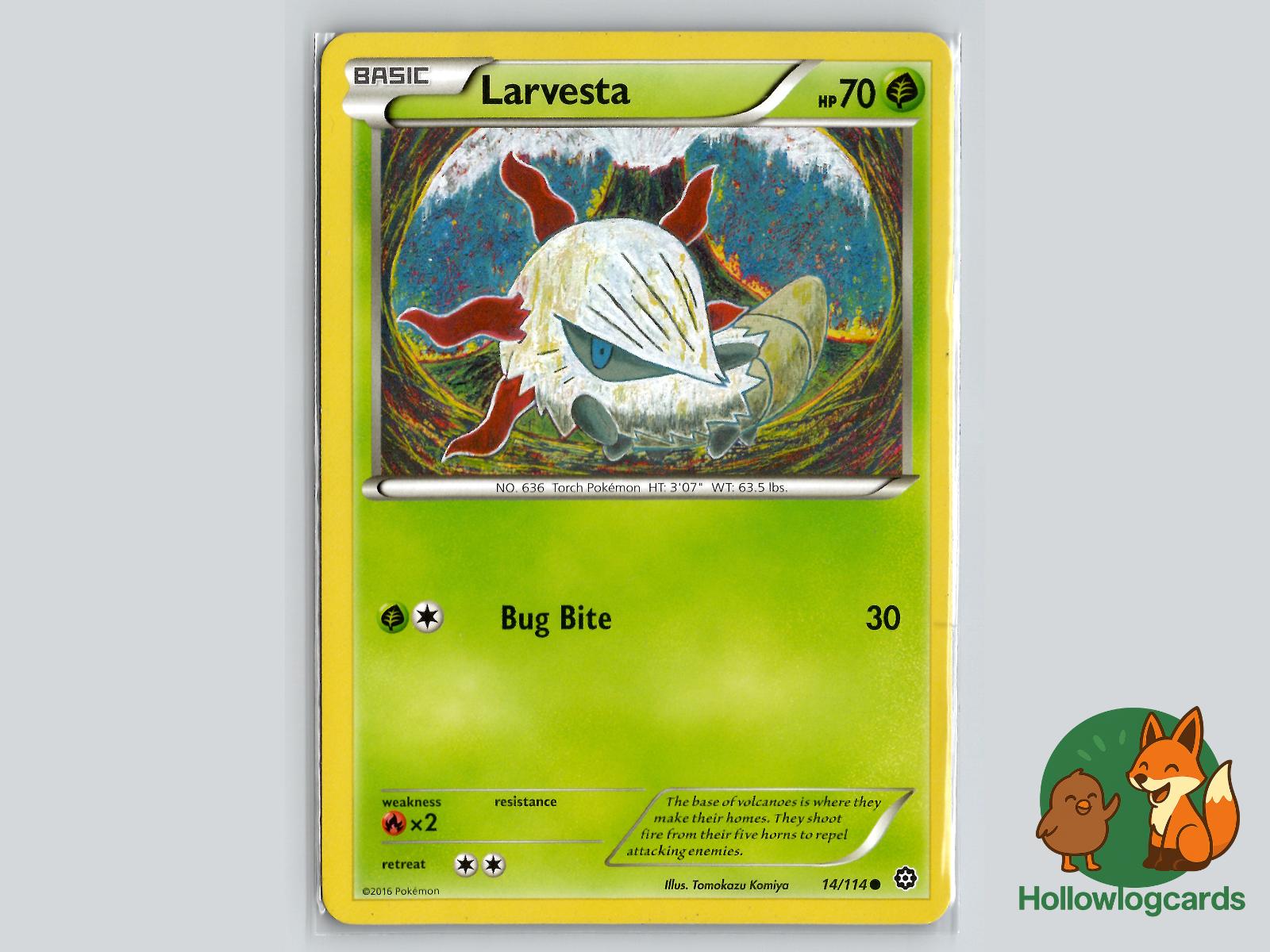 Larvesta (14/114) - Steam Siege Pokémon Card