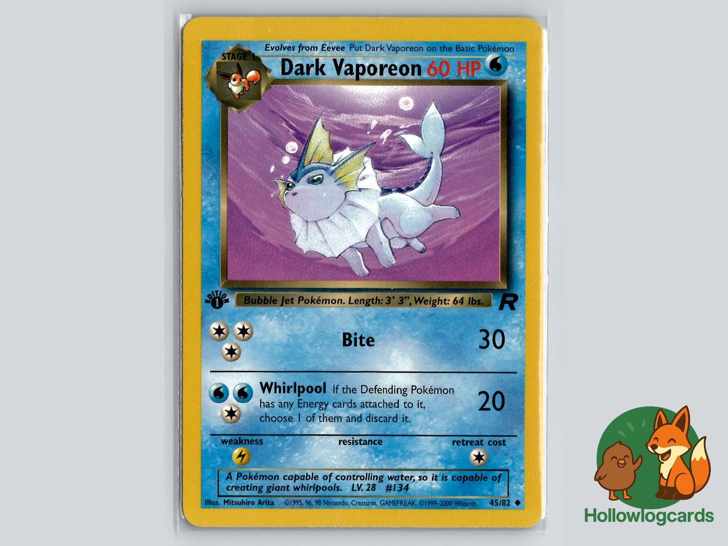 1st Edition Dark Vaporeon (45/82) - Team Rocket Pokémon Card