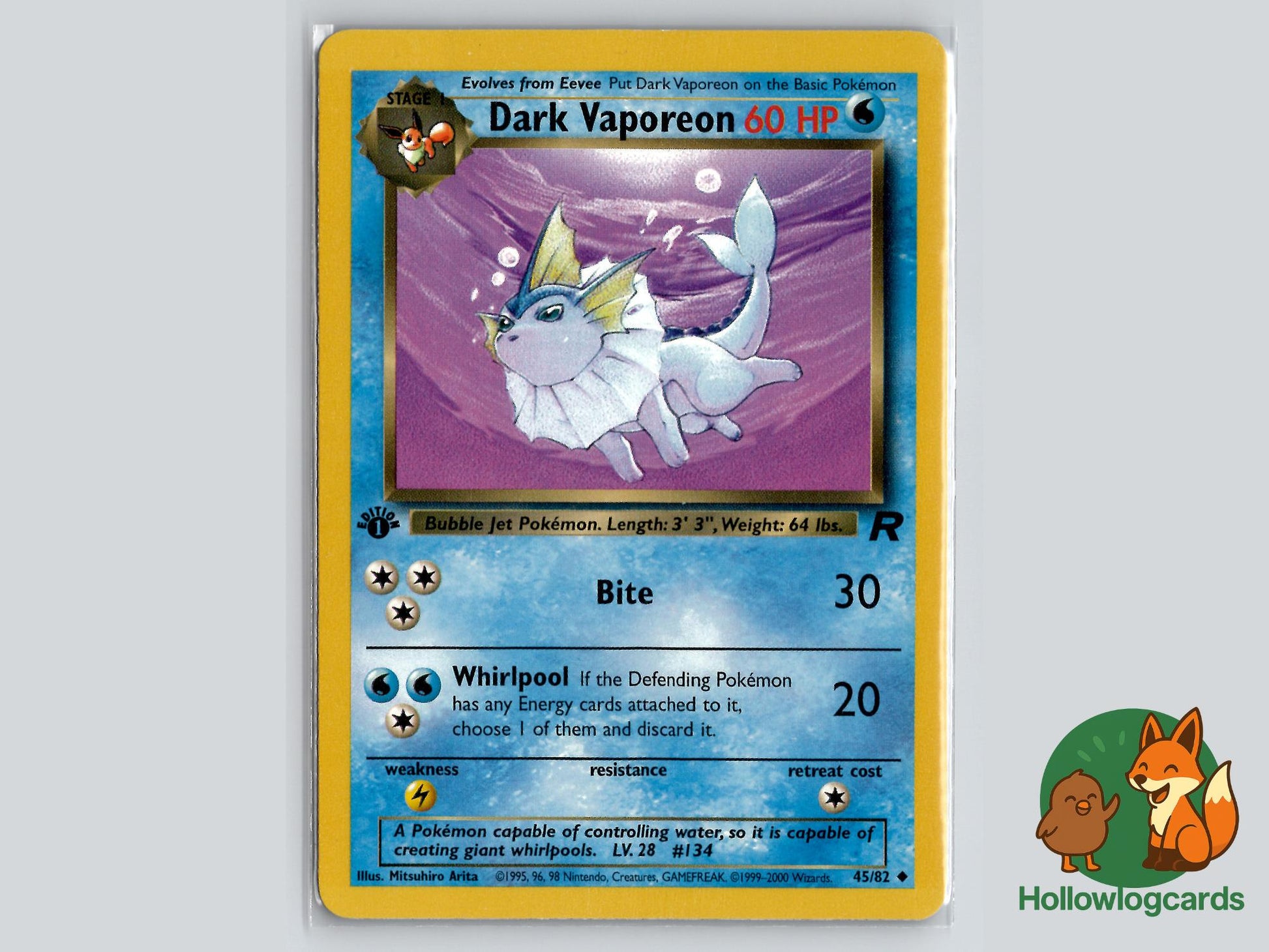 1st Edition Dark Vaporeon (45/82) - Team Rocket Pokémon Card