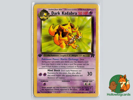 1st Edition Dark Kadabra (39/82) - Team Rocket Pokémon Card
