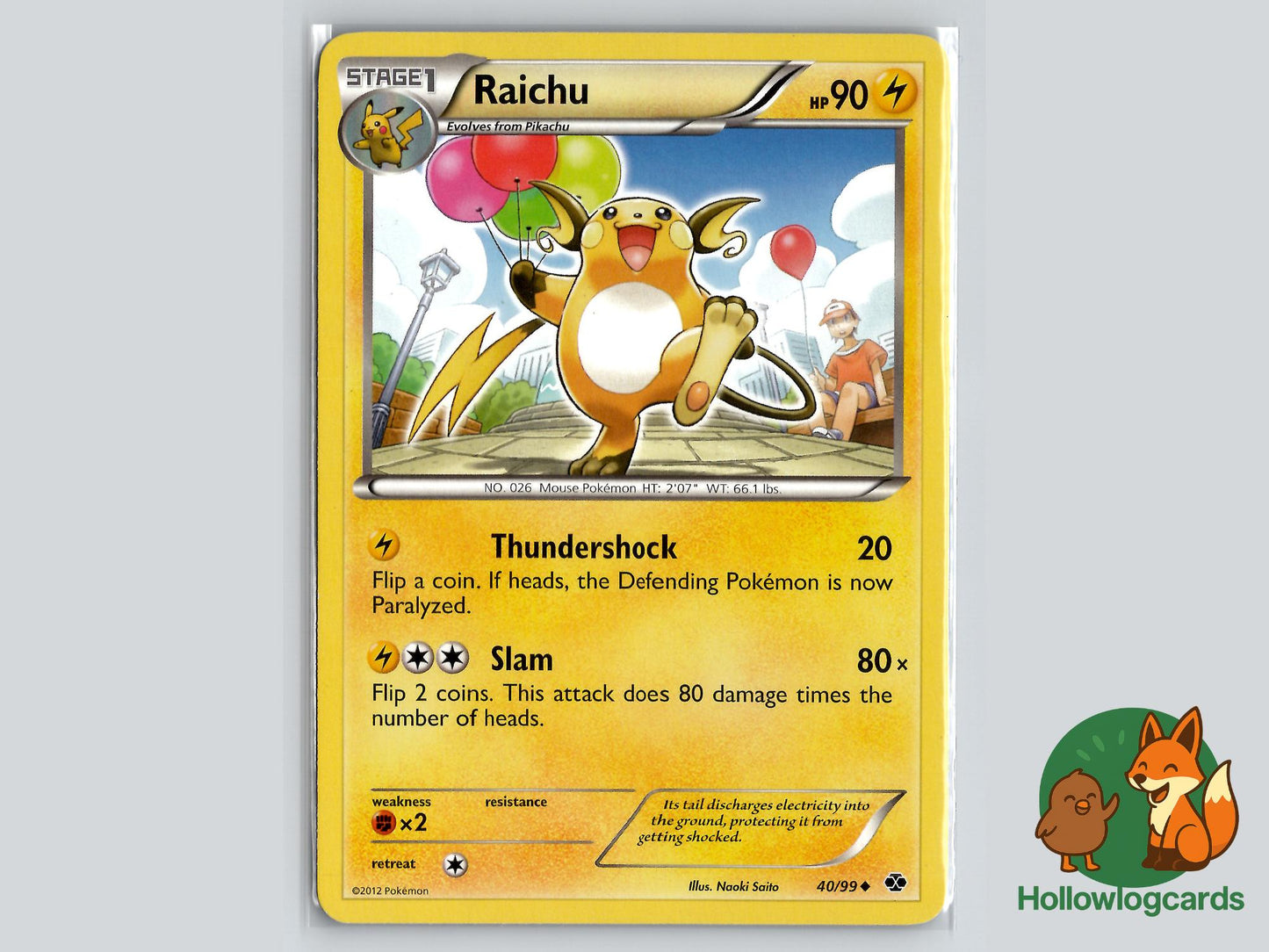 Raichu (40/99) - Next Destinies Pokémon Card