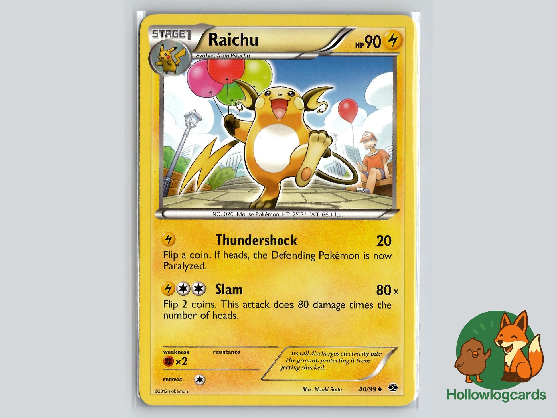 Raichu (40/99) - Next Destinies Pokémon Card