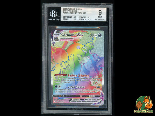 Graded Garbodor VMAX (216/203) - Evolving Skies Pokémon Card