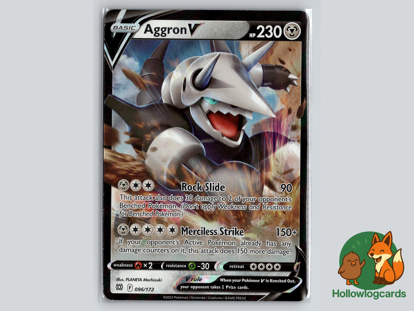 Aggron V (096/172) - Brilliant Stars Pokémon Card