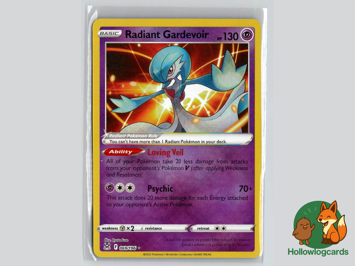 Radiant Gardevoir (069/196) - Lost Origin Pokémon Card