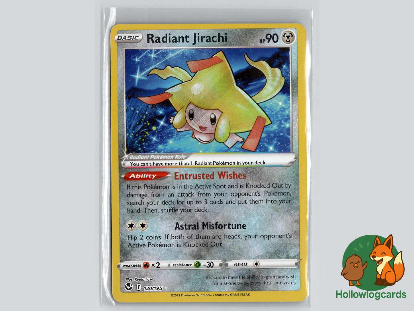 Radiant Jirachi (120/195) - Silver Tempest Pokémon Card