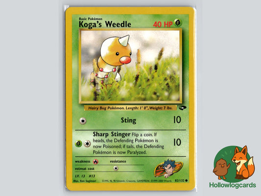 Koga's Weedle (82/132) - Gym Challenge Pokémon Card