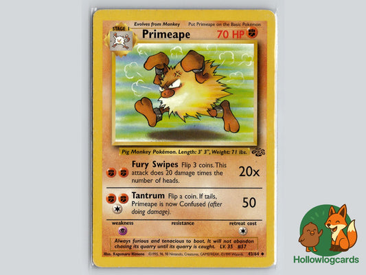 Primeape (43/64) - Jungle Pokémon Card