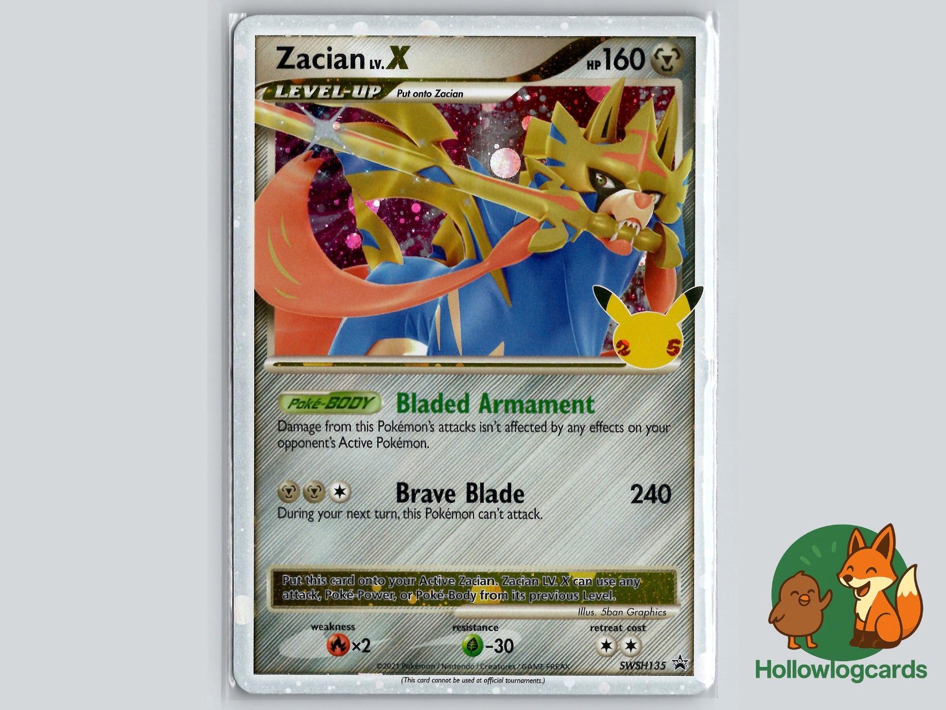 Zacian LV. X (SWSH135) - Sword & Shield Pokémon Card