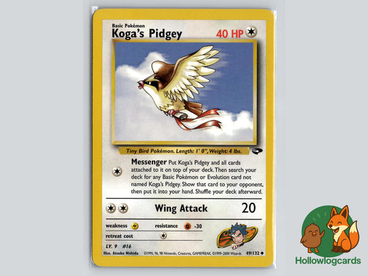 Koga's Pidgey (49/132) - Gym Challenge Pokémon Card