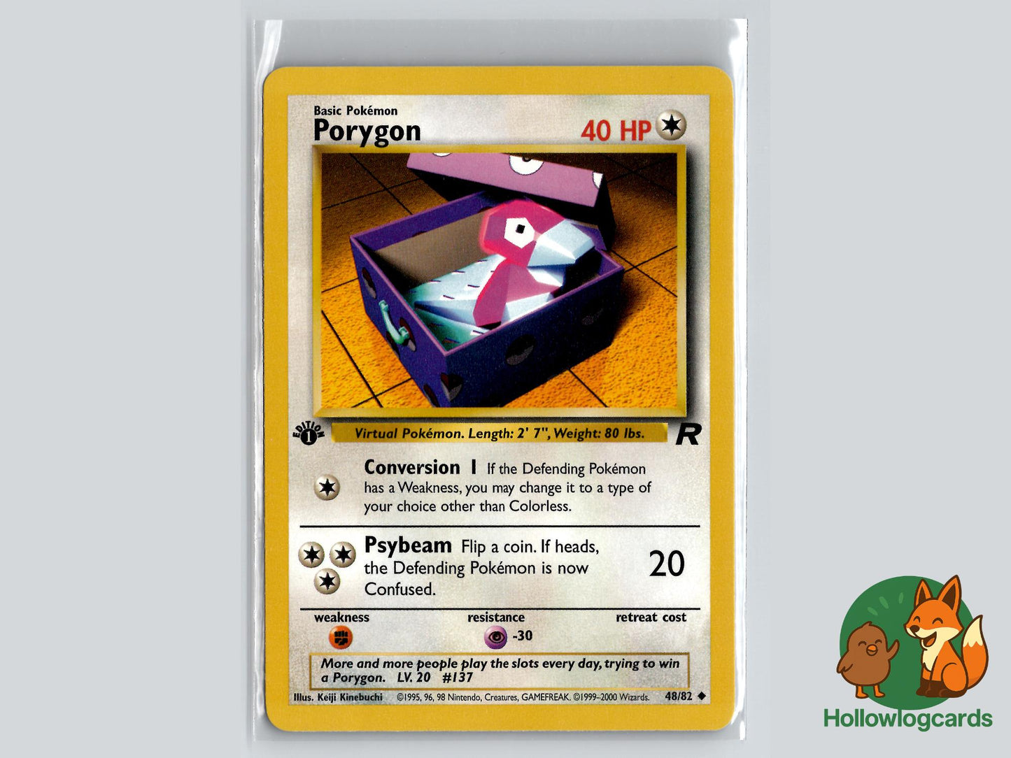1st Edition Porygon (48/82) - Team Rocket Pokémon Card