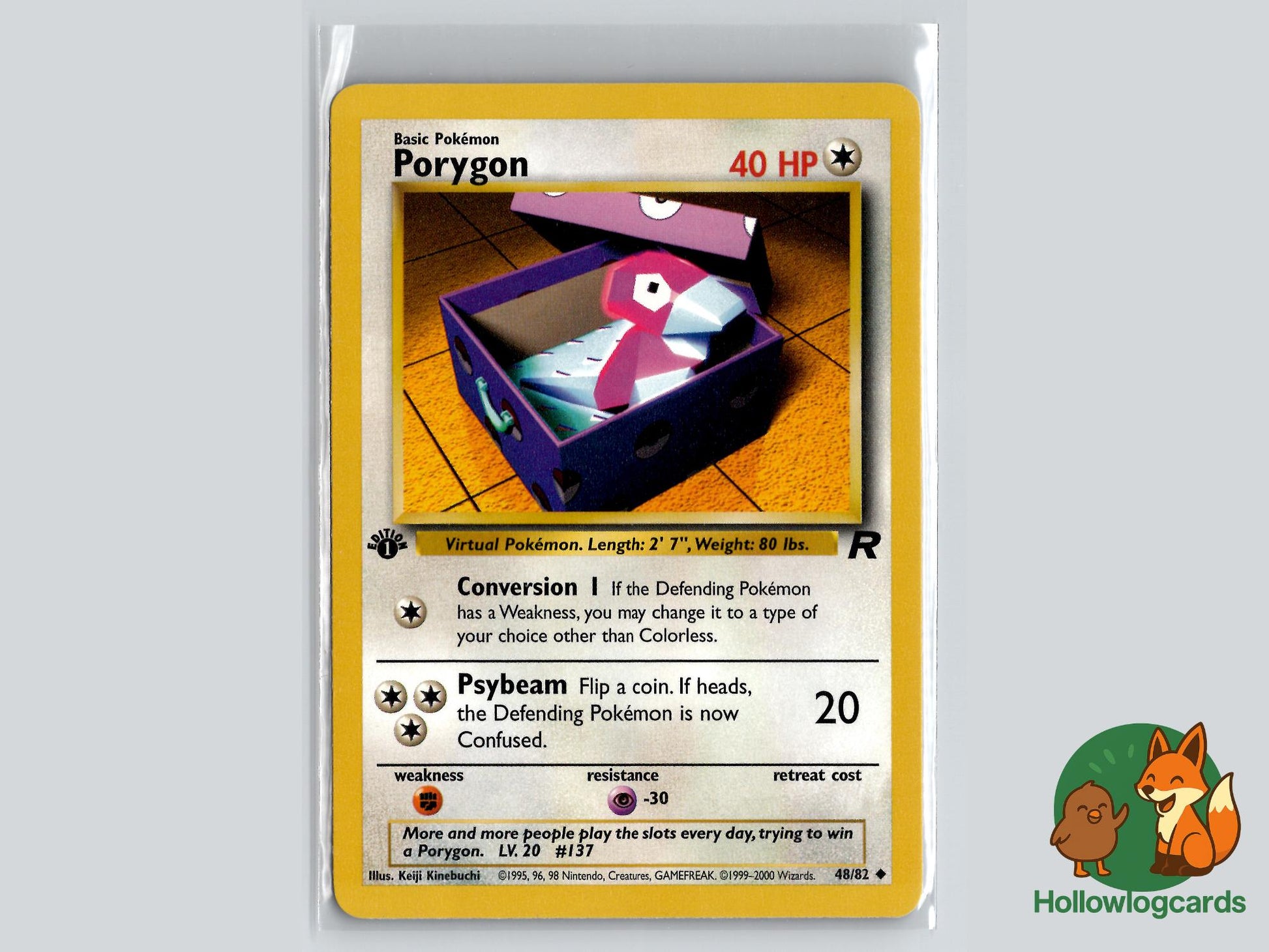 1st Edition Porygon (48/82) - Team Rocket Pokémon Card