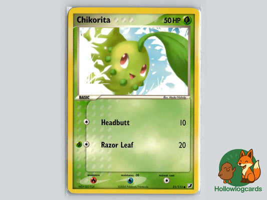 Chikorita (51/115) - Unseen Forces Pokémon Card