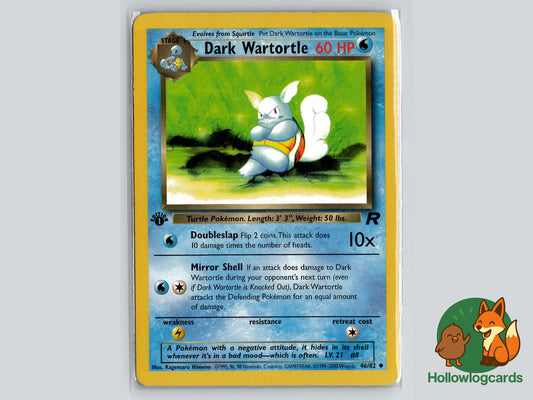 1st Edition Dark Wartortle (46/82) - Team Rocket Pokémon Card