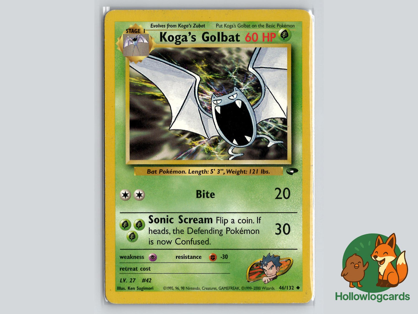 Koga's Golbat (46/132) - Gym Challenge Pokémon Card