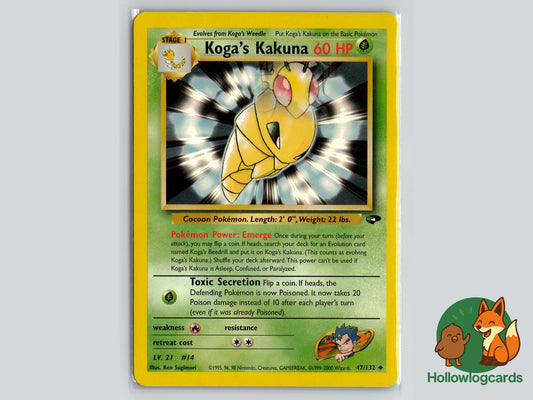 Koga's Kakuna (47/132) - Gym Challenge Pokémon Card