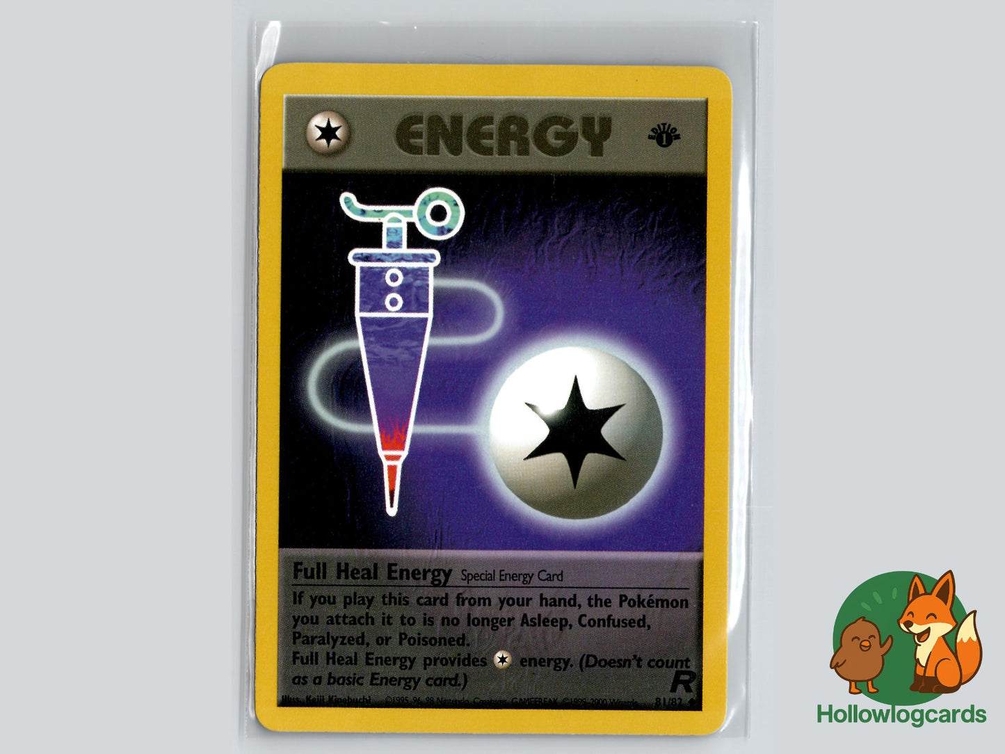 1st Edition Full Heal Energy (81/82) - Team Rocket Pokémon Card