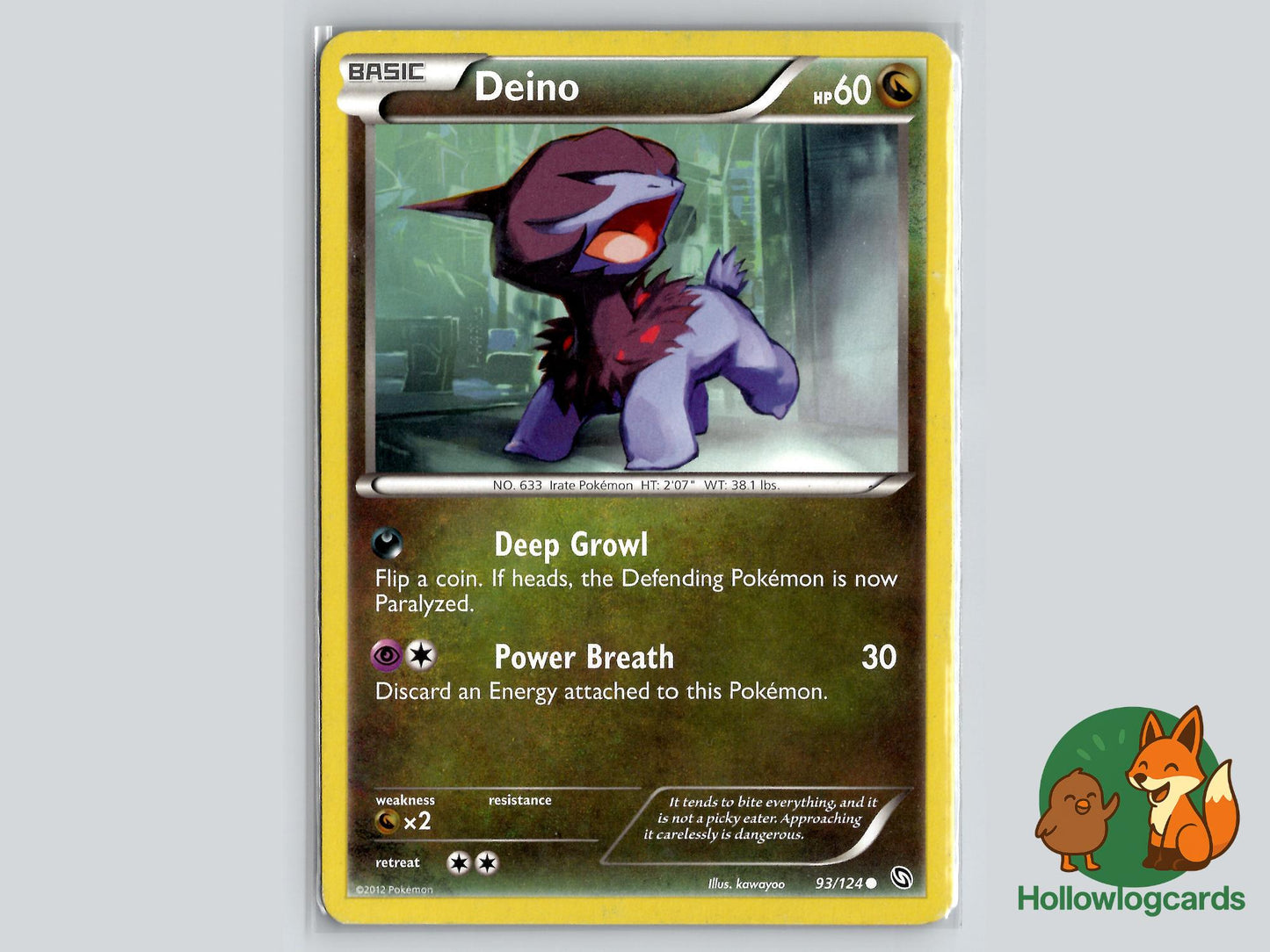 Deino (93/124) - Dragons Exalted Pokémon Card