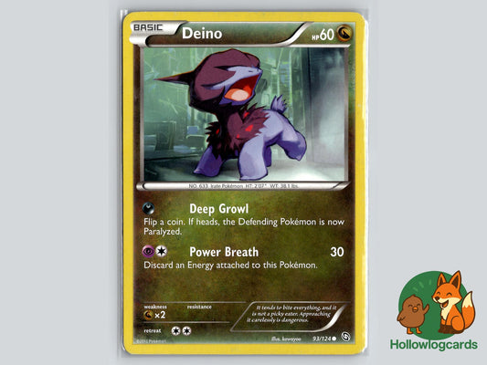 Deino (93/124) - Dragons Exalted Pokémon Card